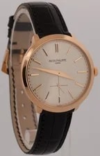 Patek Philippe Calatrava White 18K Rose Gold Leather Manual 38mm 5123R 4