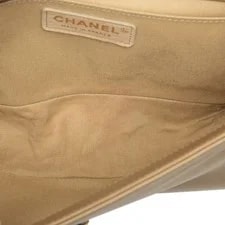 Chanel Old Medium Braided Metallic Boy Flap Crossbody Light 4