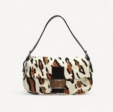Fendi — Fendi Leopard Print Pony Hair Baguette — Handbag — resale
