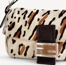 Fendi Leopard Print Pony Hair Baguette 2
