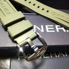 Panerai Green Rubber Strap With Tang Buckle for Military Models From Japan 2