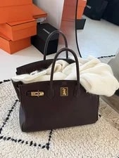 Hermès — Hermes Birkin 35 Havana 41 HW GHW Square C Auth — Handbag — resale