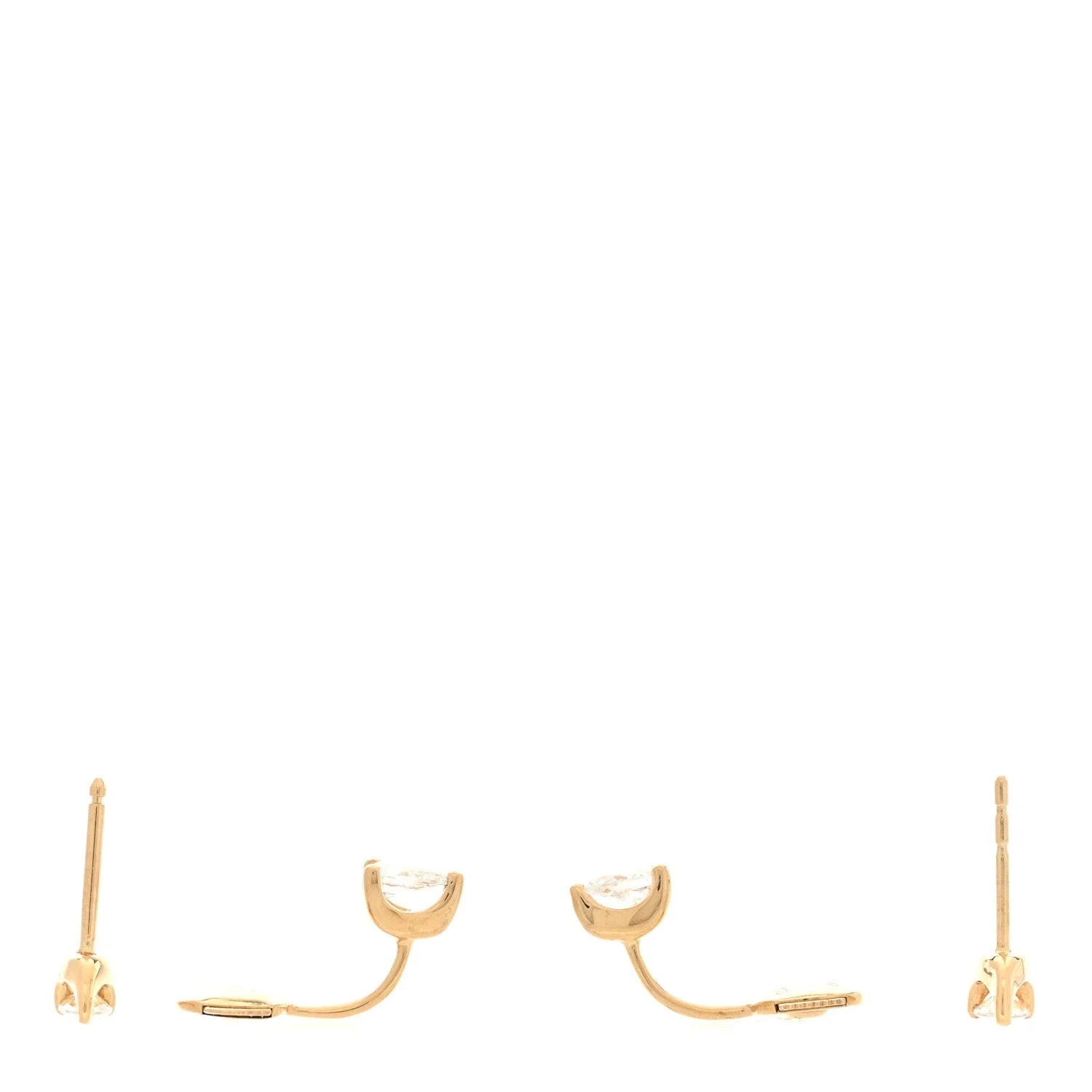 18K Yellow Gold Pear Orbit 3