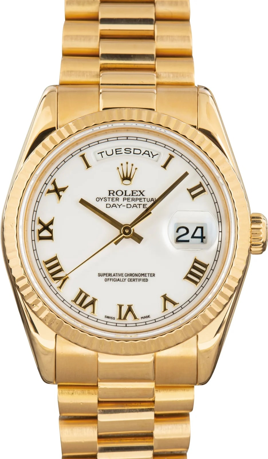 Rolex Day-Date 36 Ref 118238 White Roman Dial 4