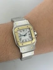 Cartier 24mm Santos Galbée AC14.30GR 18k Yellow Gold& Stainless Steel Automatic 2