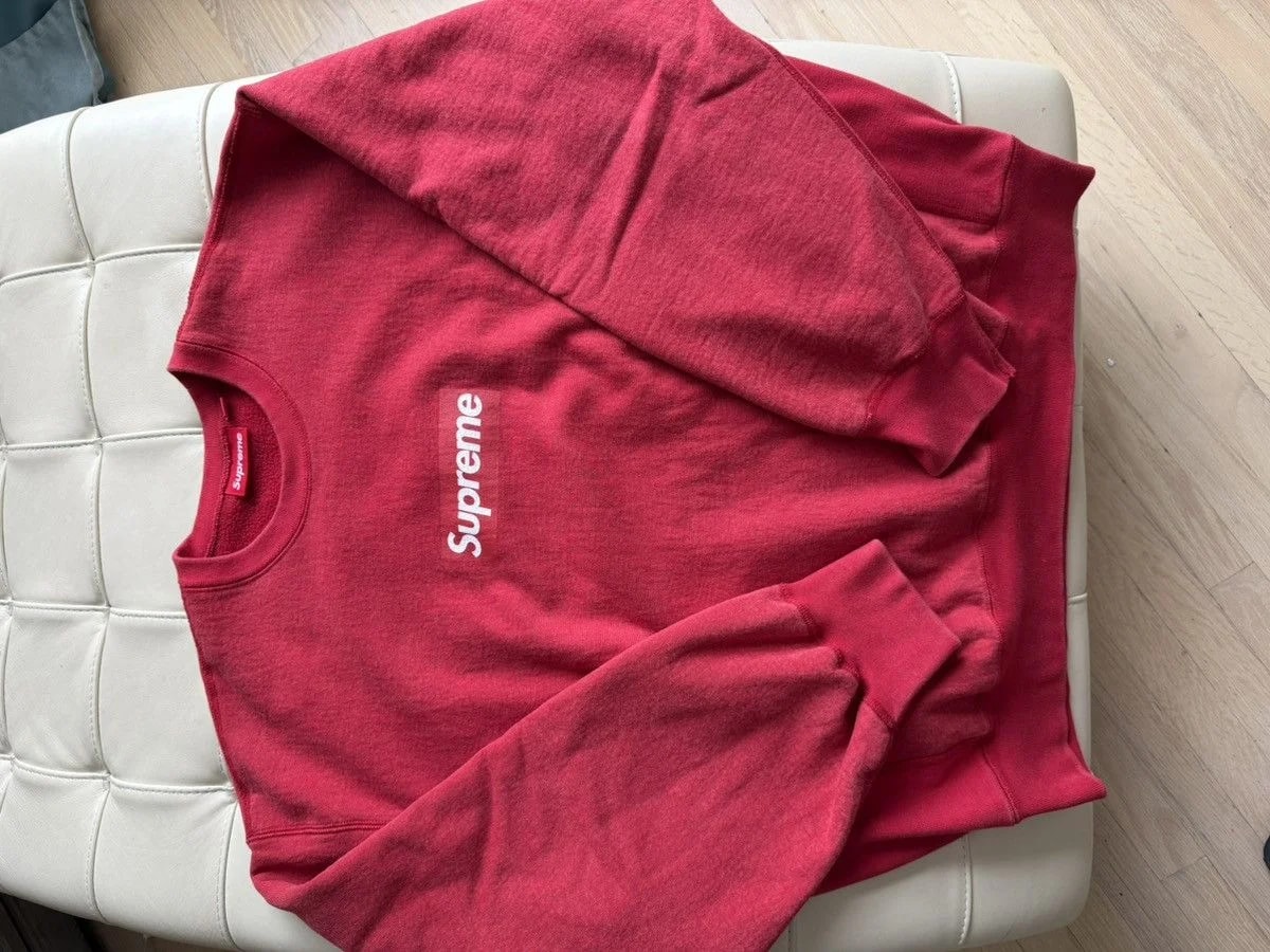 Supreme Washed Box Logo Crewneck 3