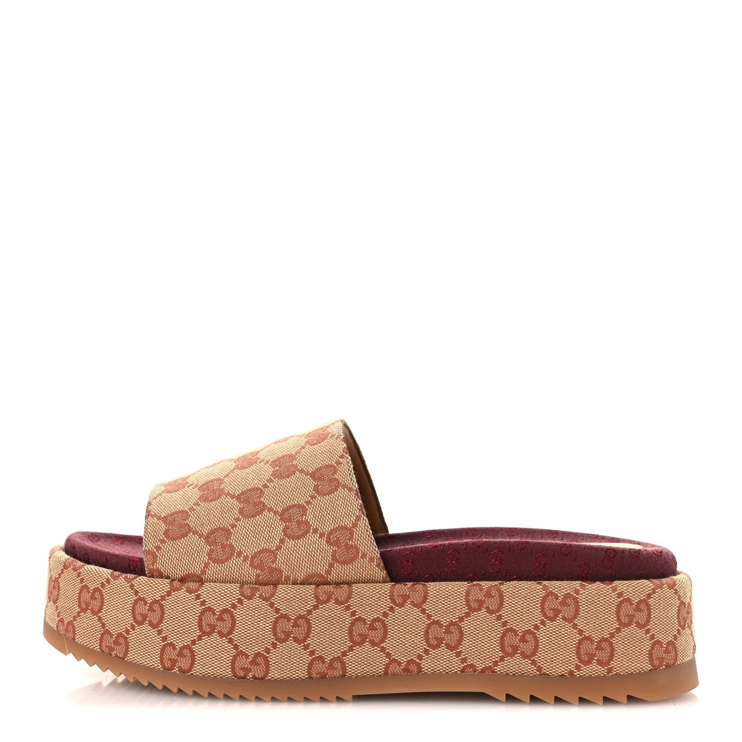 Gucci — GG Angelina Platform Slide 39 Ruggine — Designer Shoe — resale