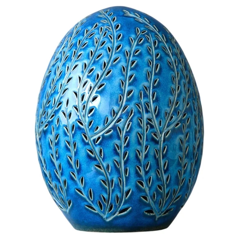 Egg-shaped Stoneware Lamp By Katarina Gustafsson, Sweden, 1990s. — Furniture — resale