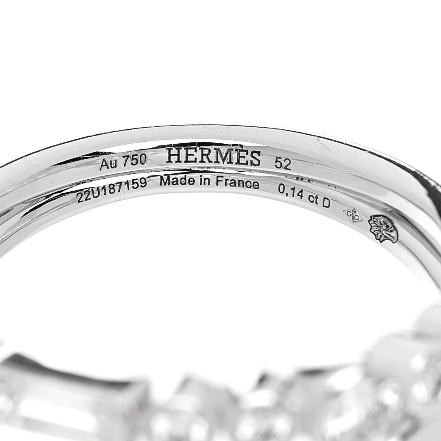 18K White Gold Chaine D'Ancre Fancy Chaos 52 6 4