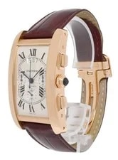 Cartier Tank Americaine Chronograph 18k Rose Gold Automatic 2893 3
