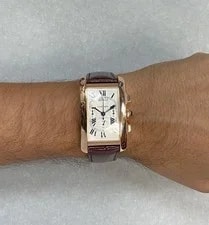 Cartier Tank Americaine Chronograph 18k Rose Gold Automatic 2893 4