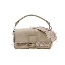 Fendi — Fendi Baguette Fringe Cotton Two Way — Handbag — resale