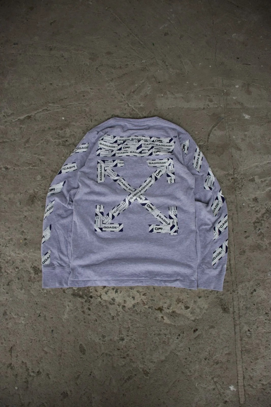 Off-White — Off-White Airport Tape Long Sleeve T-Shirt — streetwear — resale