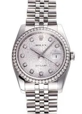 Rolex Datejust 116244G White Gold / Stainless Steel 36mm Diamond Bezel #KMW380 3