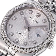 Rolex Datejust 116244G White Gold / Stainless Steel 36mm Diamond Bezel #KMW380 4
