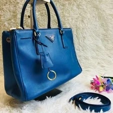 Prada — Prada Galleria 2Way White Gold — Handbag — resale