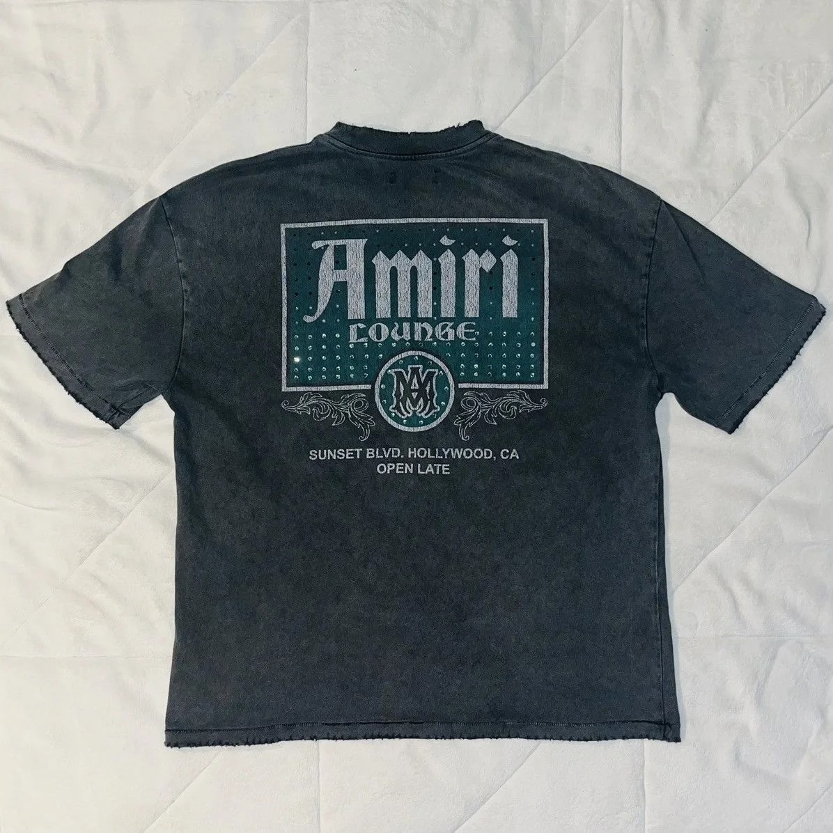 Amiri — Amiri Hollywood Lounge Rhinestone Faded T-Shirt — streetwear — resale