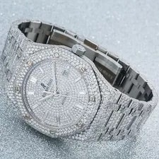 Audemars Piguet Royal Oak 41MM Selfwinding Silver Dial Iced Out 25.25- 15400ST 2