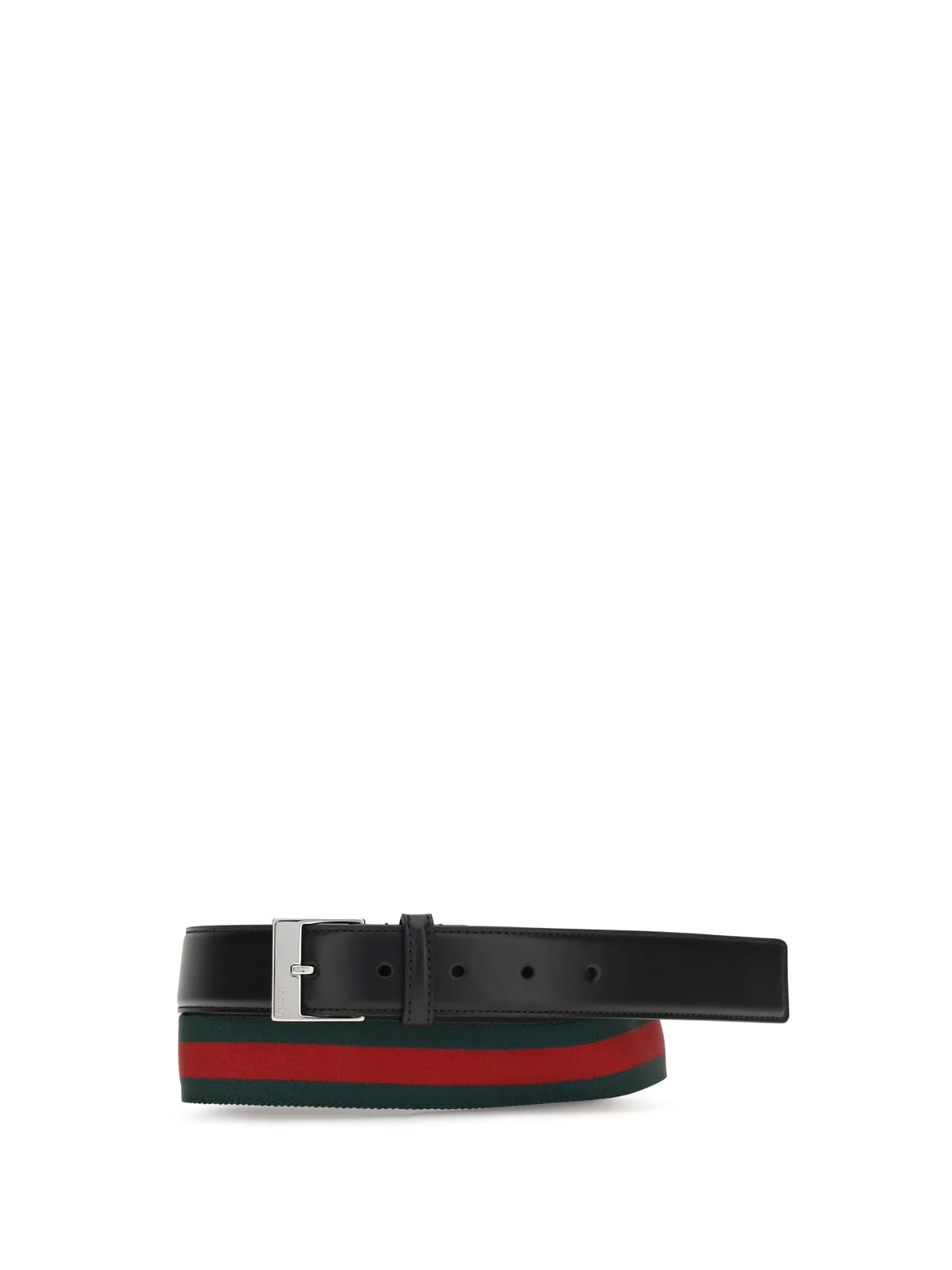 Gucci — Gucci Square-Buckle Web Stripe Belt — — Accessory — resale