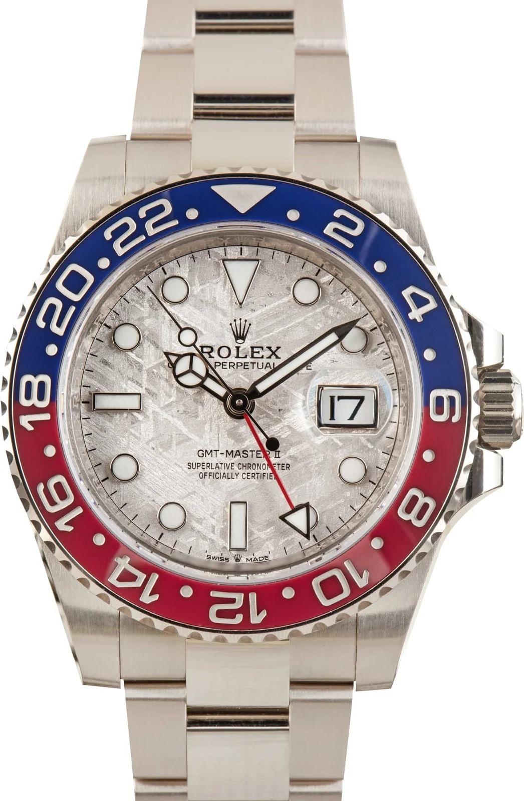 18k White Gold Rolex GMT-Master II Ref 126719 Meteorite Dial 3