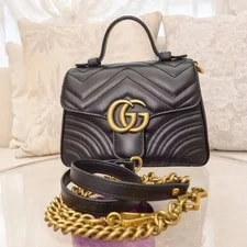 Gucci GG Marmont Chevron Mini Flap 2