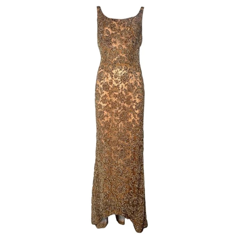 1960's Heavily Embellished Beaded Lace Bombshell Gown — Clothing — resale