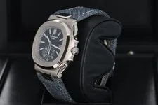 Patek Philippe Nautilus Chronograph 5980/60G-001 "Denim", Blue Dial - White Gold 2