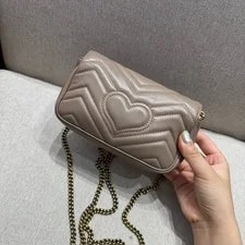 Gucci Matelasse Super Mini GG Marmont Porcelain 3