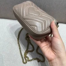 Gucci Matelasse Super Mini GG Marmont Porcelain 4