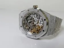 Audemars Piguet 18k 15466BC.GG.1259BC.01 Double Balance Frosted Open Worked 37mm 3