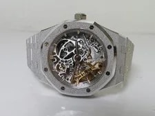 Audemars Piguet 18k 15466BC.GG.1259BC.01 Double Balance Frosted Open Worked 37mm 4