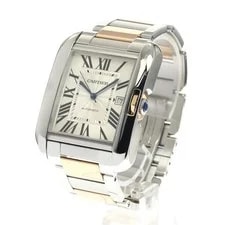 Cartier Tank Anglaise W5310006 36mm SS Silver Dial Automatic Date #C2657 2