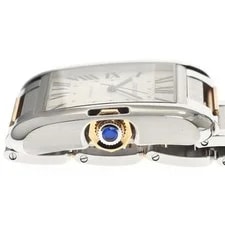 Cartier Tank Anglaise W5310006 36mm SS Silver Dial Automatic Date #C2657 3