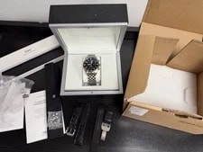 IWC — IWC Pilot Chronograph 43mm IW377704 IW377701 Black Dial Day Date Box + 2 Straps — Watch — resale
