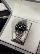 IWC Pilot Chronograph 43mm IW377704 IW377701 Black Dial Day Date Box + 2 Straps 4