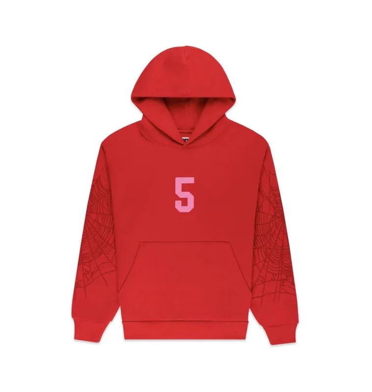 sp5der red stadium hoodie 2
