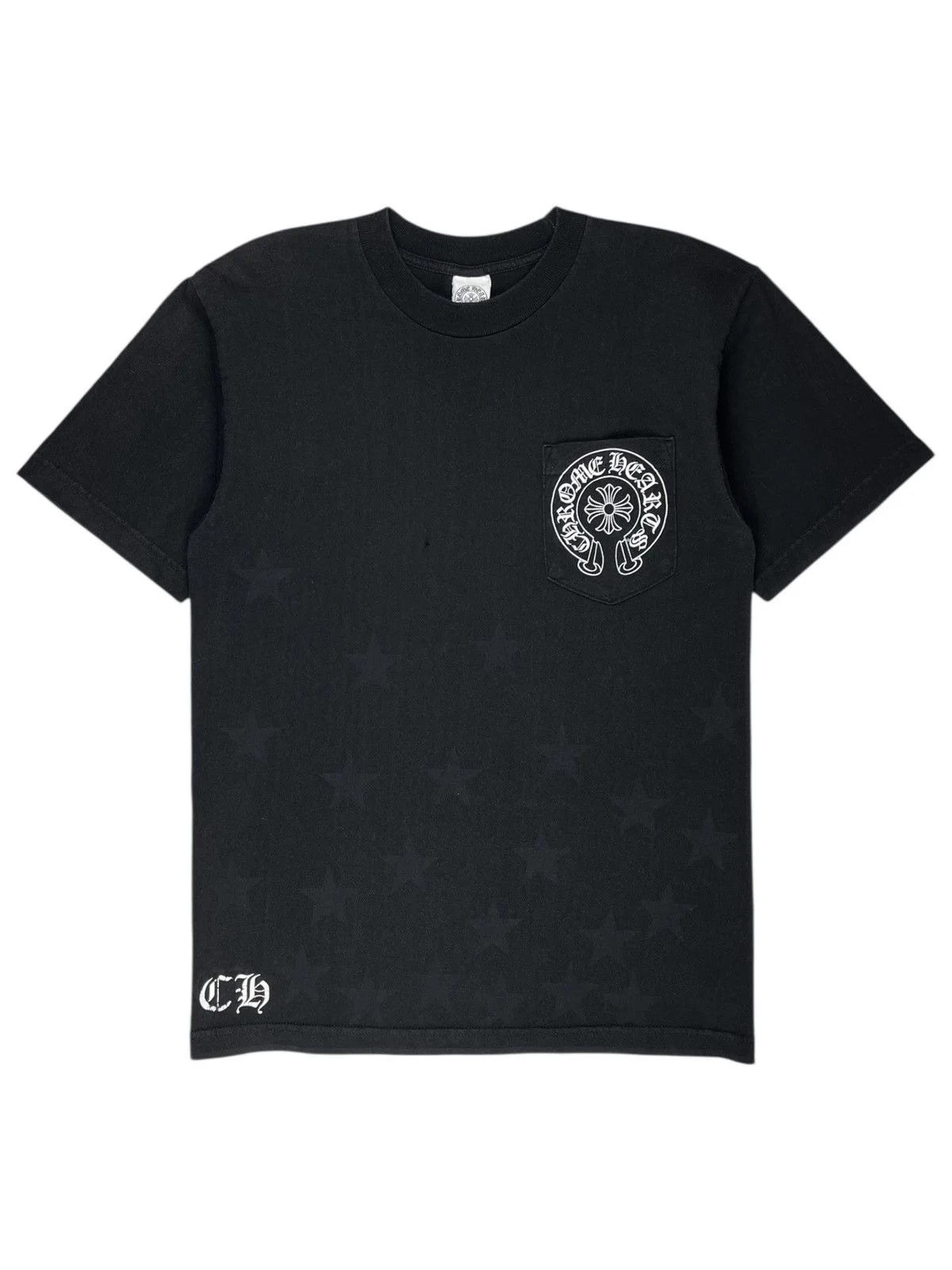 Hearts Star Scroll Logo Faded Pocket Tshirt 2