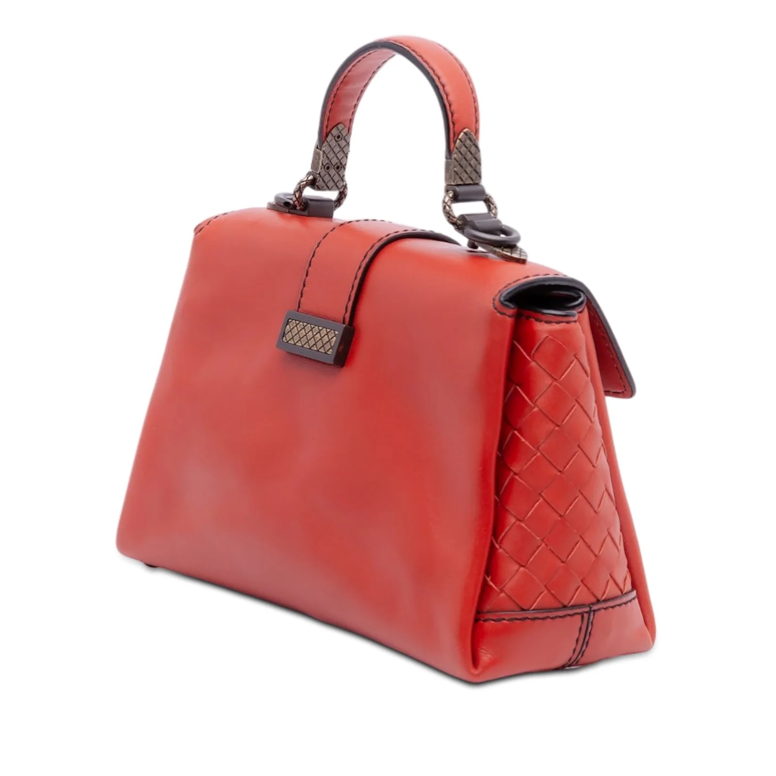Mini Trimmed Piazza Top Handle Satchel 2