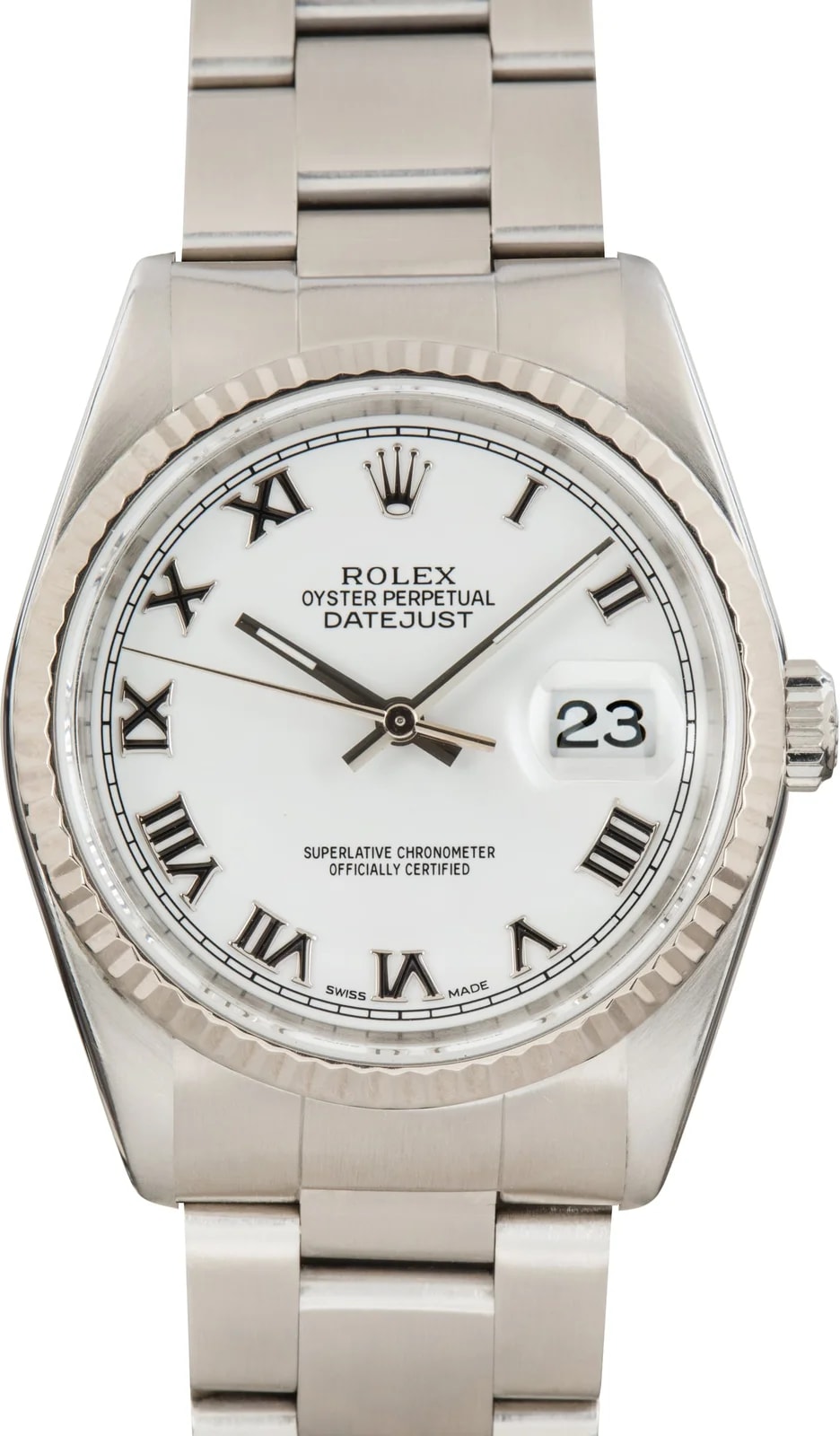Rolex Datejust 36 White Roman Dial Ref 16234 2