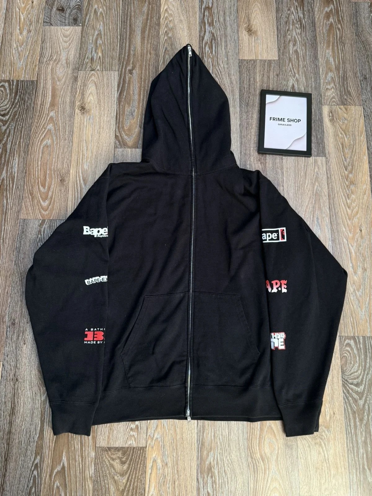 BAPE — Bape Big Head Digital Mosaic Full Zip Hoodie — streetwear — resale