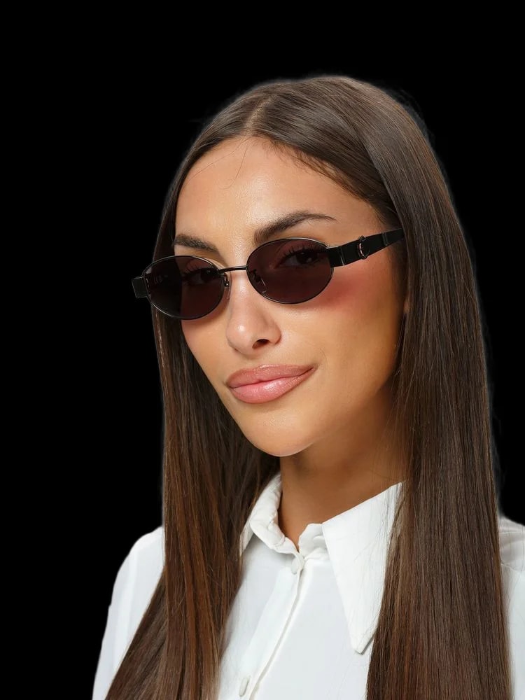 Just Cavalli Sjc152 Metal Oval Frame Sunglasses — 3