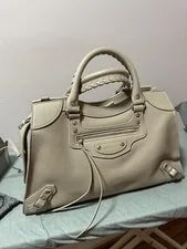 Balenciaga — Balenciaga le City Medium Embellished Textured — Handbag — resale