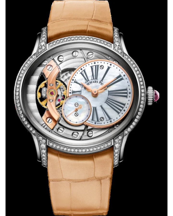 Worldofluxuryus — Audemars Piguet Millenary Hand-Wound 18K White Gold & Diamonds — Watch — resale