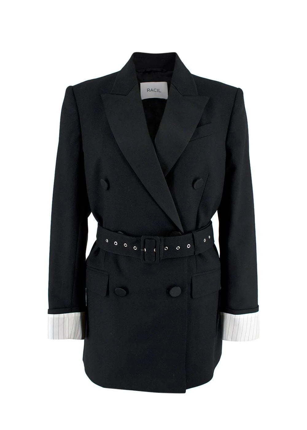 Racil — Racil Double Breasted Belted Tuxedo Blazer — Clothing — resale