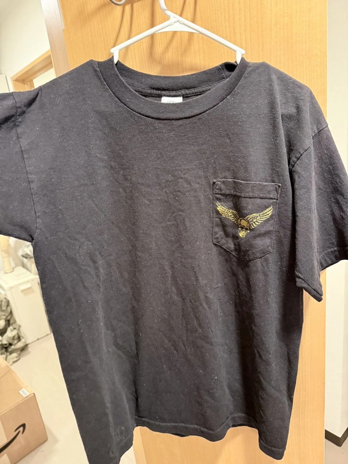 Chrome Hearts Vintage Foti Gold Skull Print Tshirt Black 2