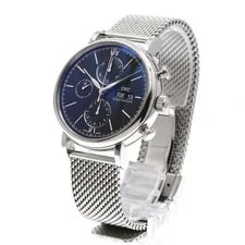 IWC Portofino Chronograph IW391030 42mm SS Black Dial Automatic #C3149 2