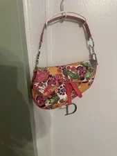 Dior — Christian Dior Floral Print Saddle — Handbag — resale