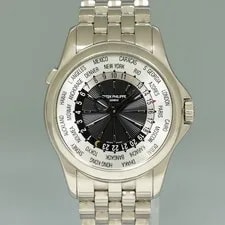 Patek Philippe 5130/1g 39mm White Gold Bracelet Blue World Time Box 2