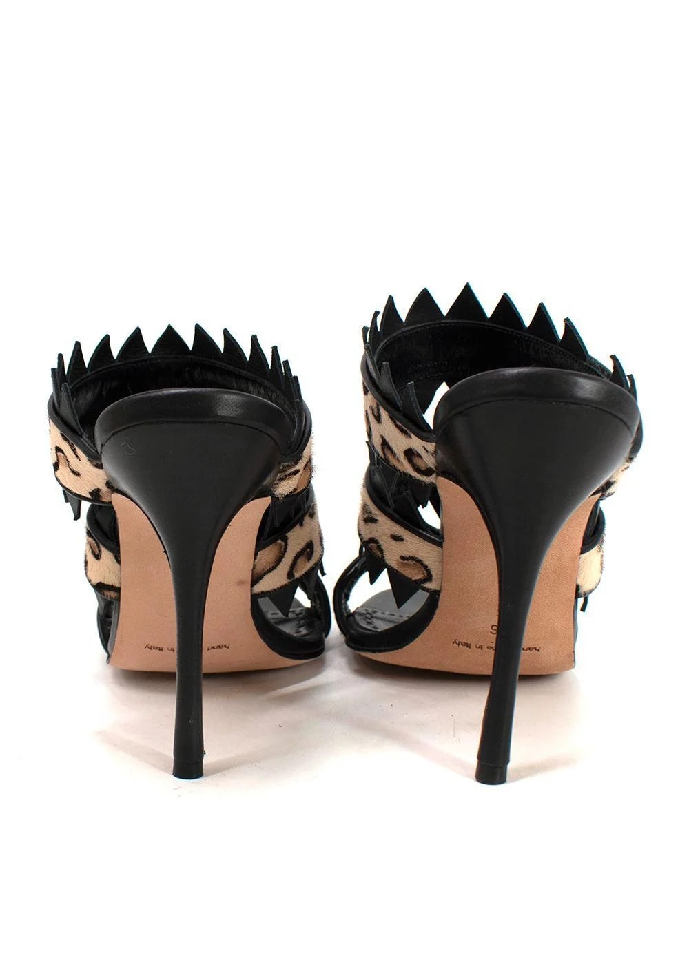 Manolo Blahnik Leopard Print Calf Hair Heeled Mules 4