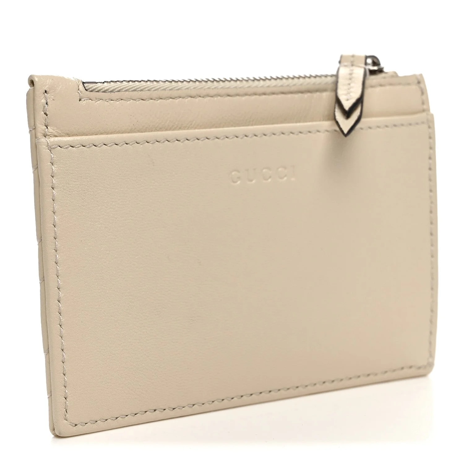 Matelasse Monochrome GG Marmont Zip Key Pouch New Ivoire 3